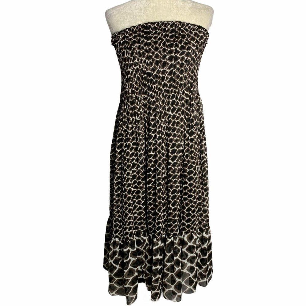 White House Black Market Strapless Dress 4 Dots